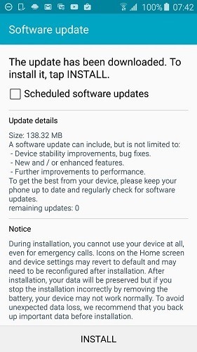 update Galaxy S6