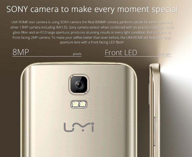 UMI ROME 4G-camera