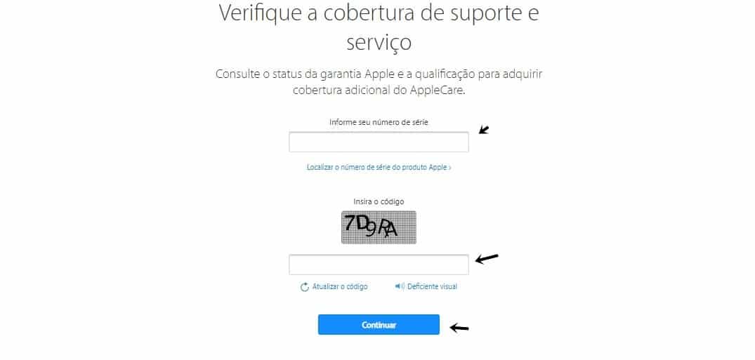 Verificar garantia Apple