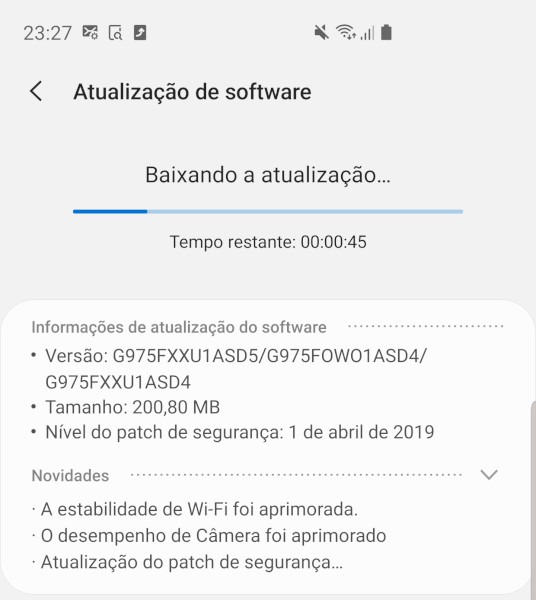 Galaxy S10 melhorias câmera